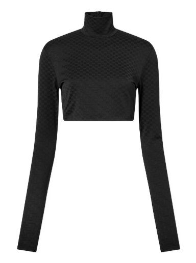 Crop top Ambush Mini Monogram Crop Top Svart | BWAD041F22JER0011010