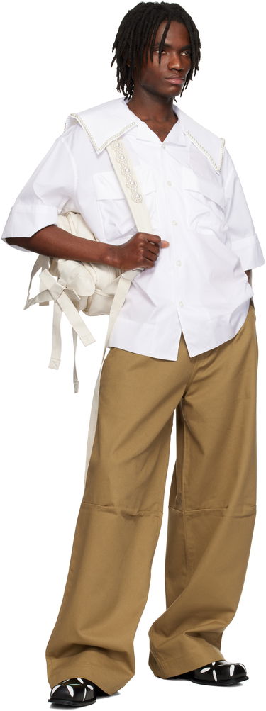 Axelväska Simone Rocha Simone Rocha Classic Bow Crossbody Bag Vit | BAG149B-M 0761, 3