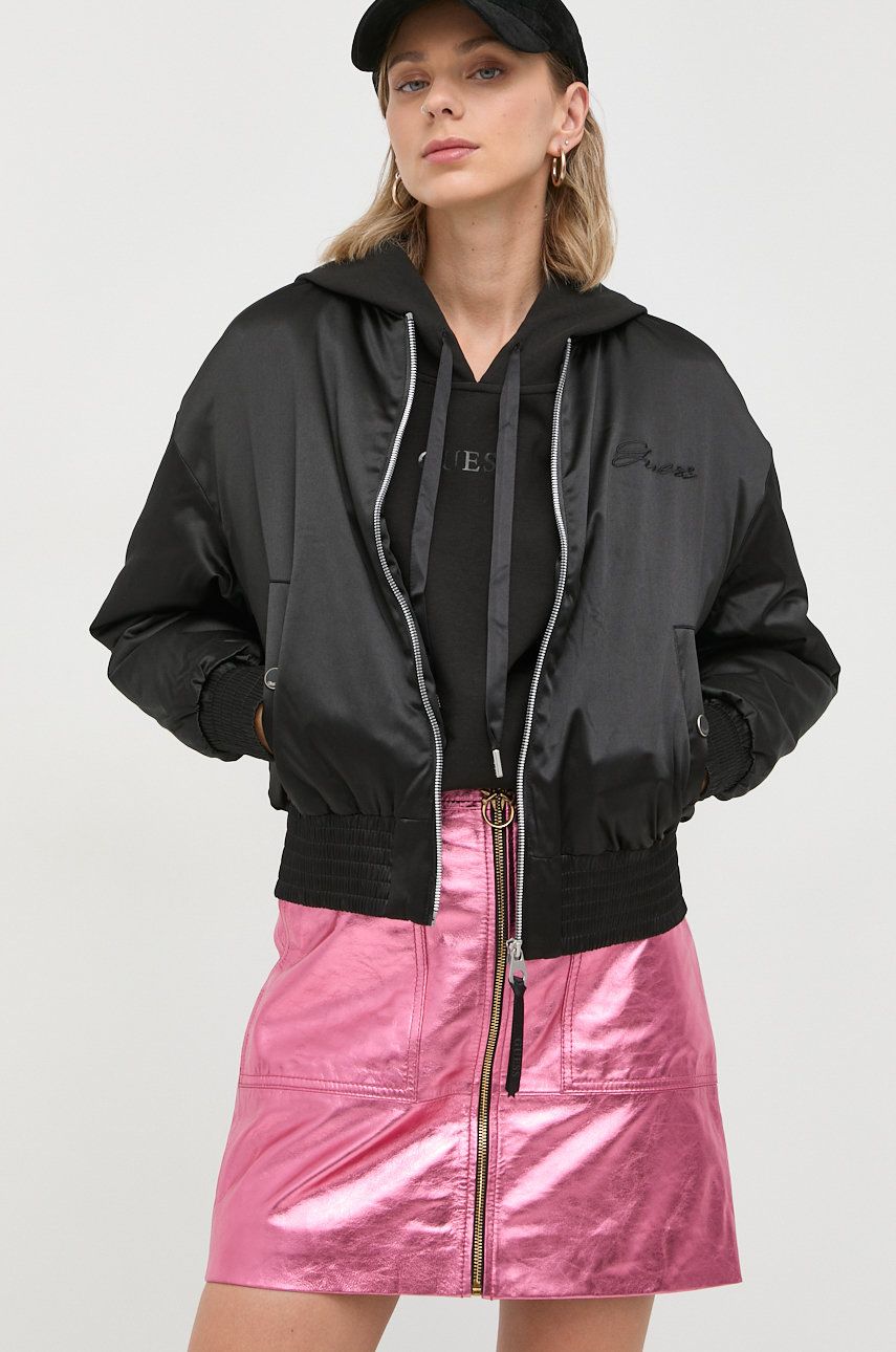Bomberjacka GUESS Bomber Jacket Svart | W2YL03.WERA2, 0