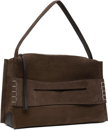 Axelväska JW Anderson JW Anderson Large Loafer Suede Shoulder Bag Brun | HB0717-LA0364, 4