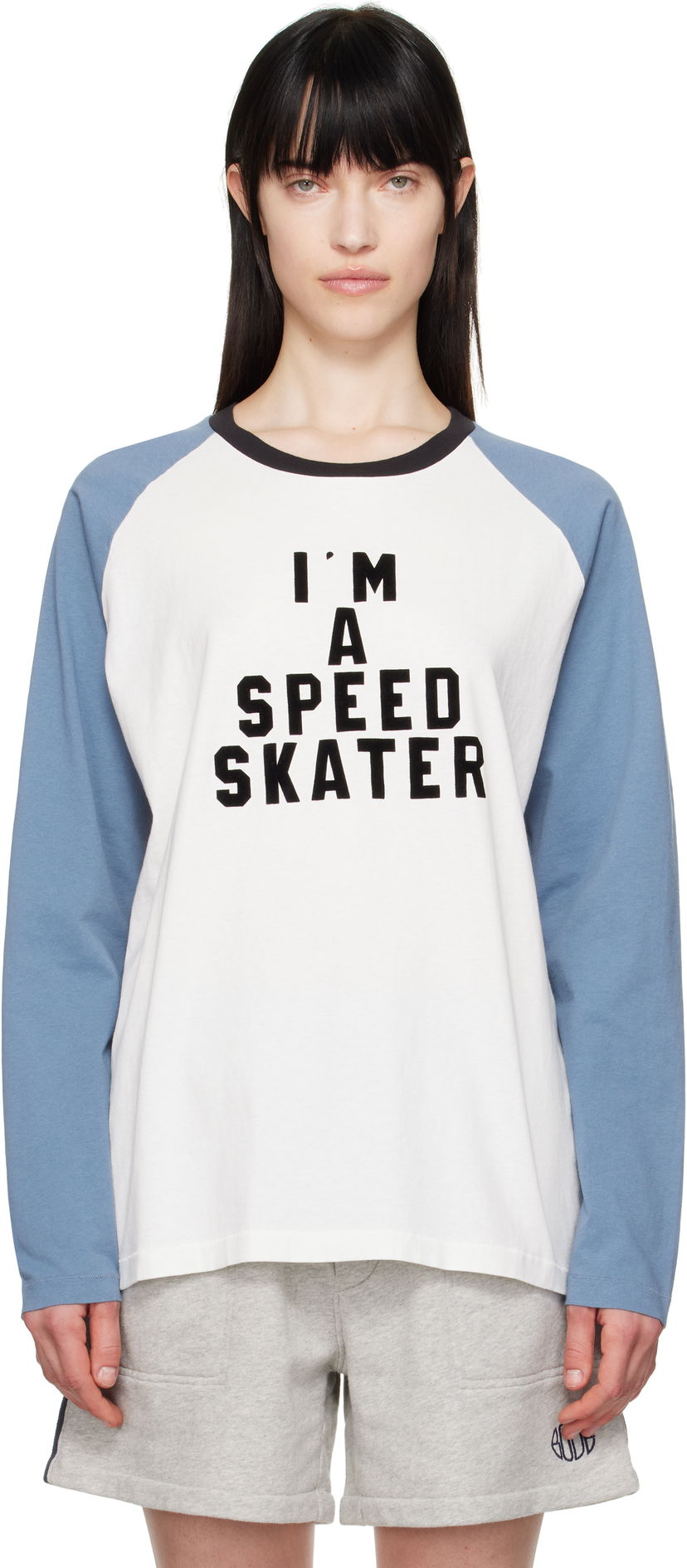 T-shirt Bode Bode 'Skater' Long Sleeve T-Shirt Vit | MRS25CS025