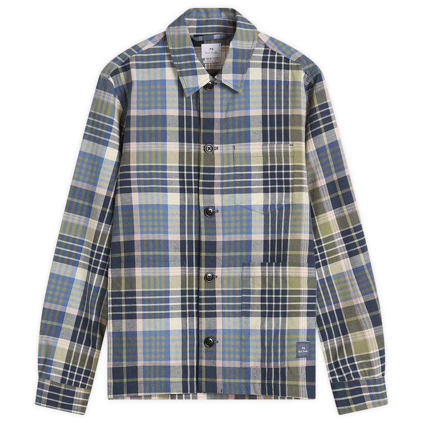 Skjorta Paul Smith Paul Smith Madras Check Overshirt, Size Large Flerfärgad | M2R-757Y-P22353-46