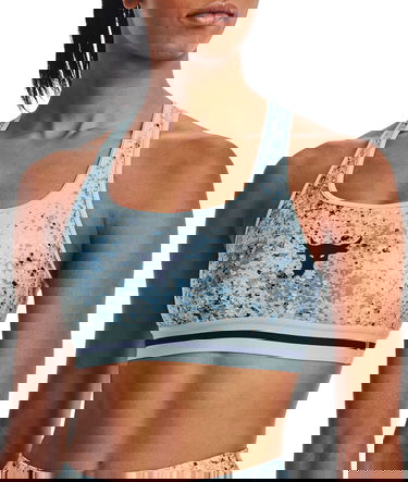 Behå Under Armour Project Rock Printed Sports Bra Blå | 1371365-478, 0