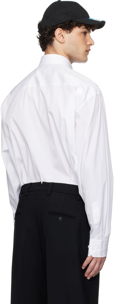 Skjorta VETEMENTS 'No Posts' Graphic Print Classic Shirt Vit | UA66SH440W, 2