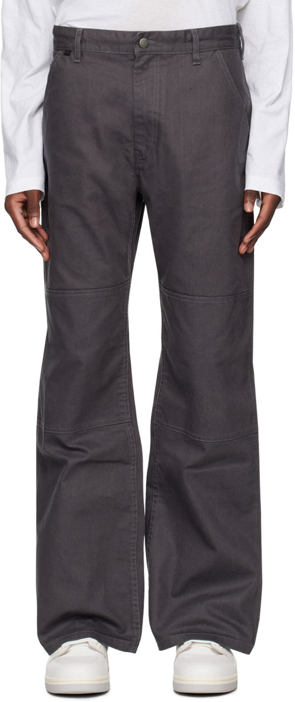 Byxor Acne Studios Gray Patch Trousers Grå | CK0112-