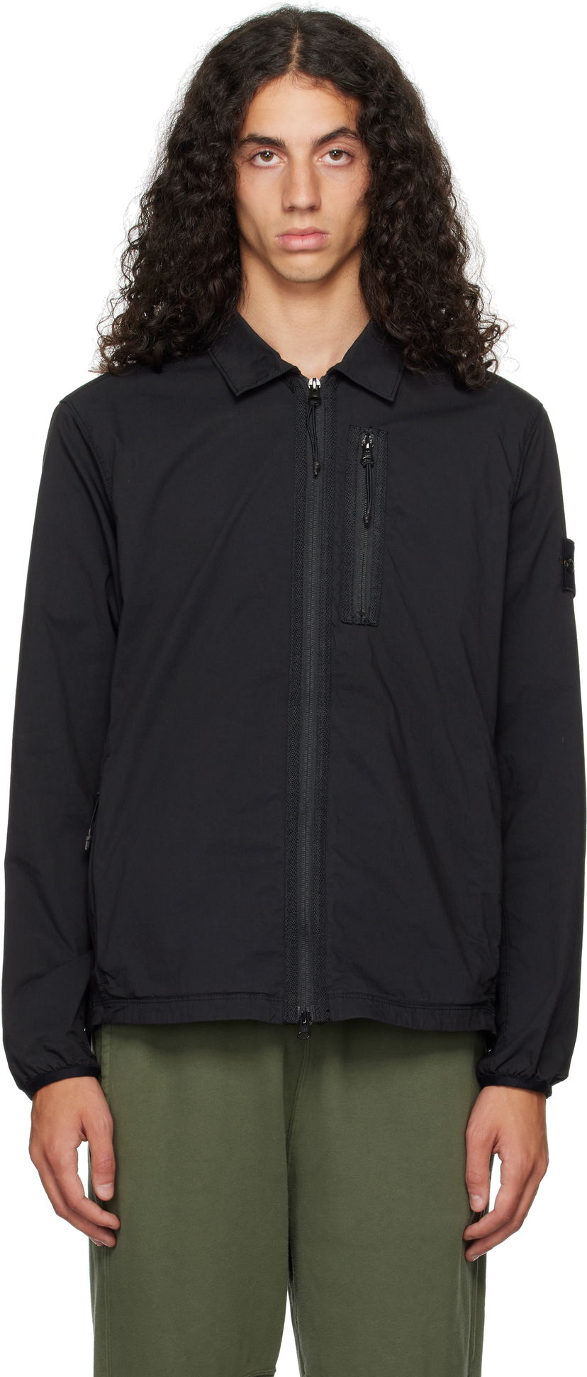Vindjacka Stone Island Overshirt Jacket Svart | 811511311