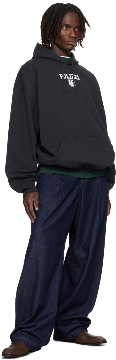 Sweatshirt VETEMENTS VETEMENTS Oversized 'Polizei' Hoodie Svart | UH76HD300B, 3