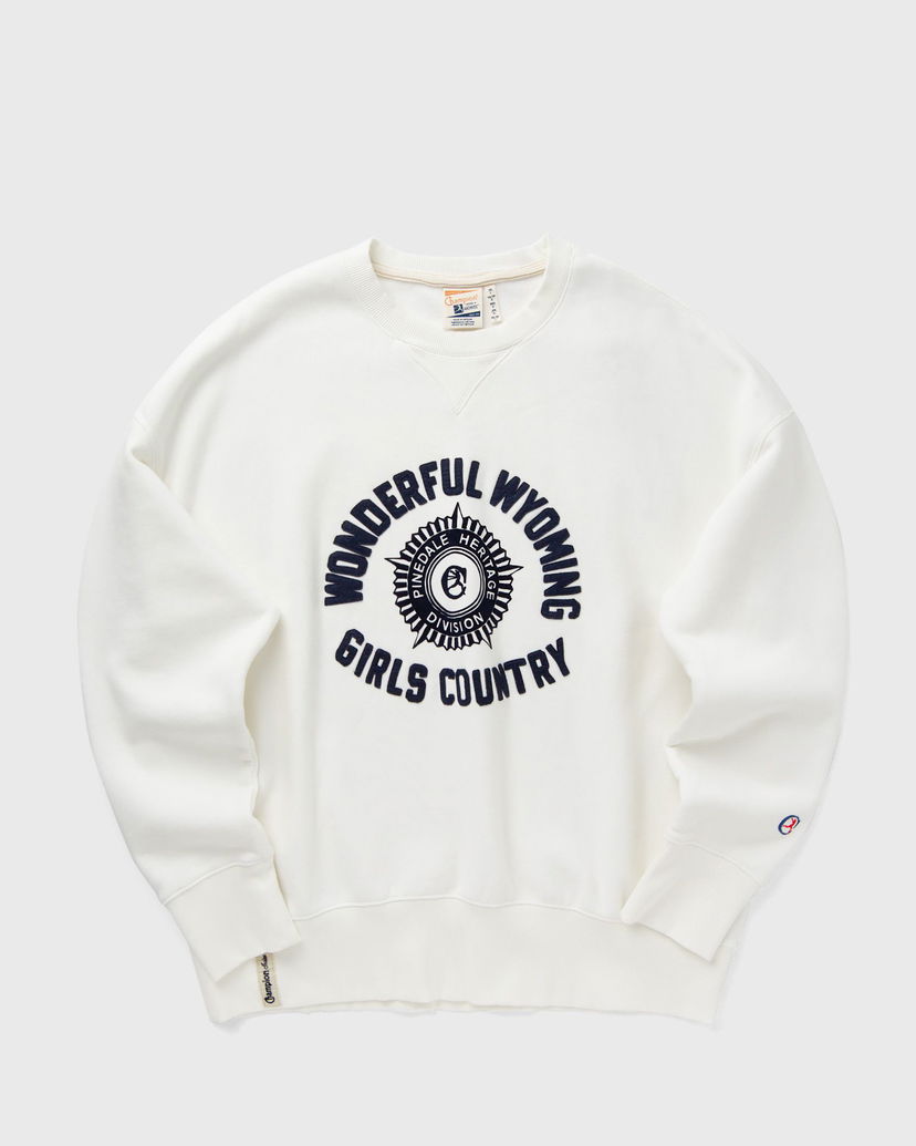 Sweatshirt Champion Wonderful Wyoming Girls Country Sweatshirt Vit | 221107-WW051