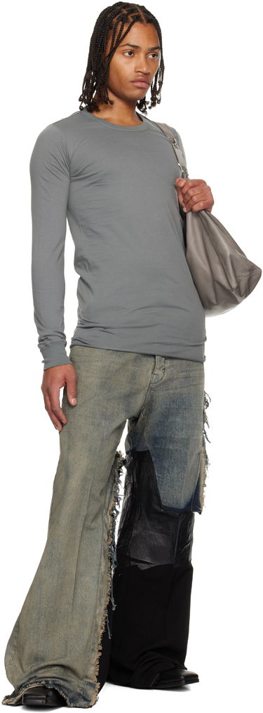 Jeans Rick Owens Concordians Joris Distressed Patchwork Wide-Leg Jeans Flerfärgad | RR02E1308 DWG769, 3