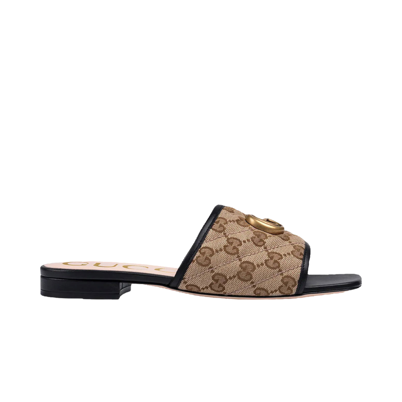 Sneakers och skor Gucci Double G Slide Sandal Beige | 619893 KQWM0 9765