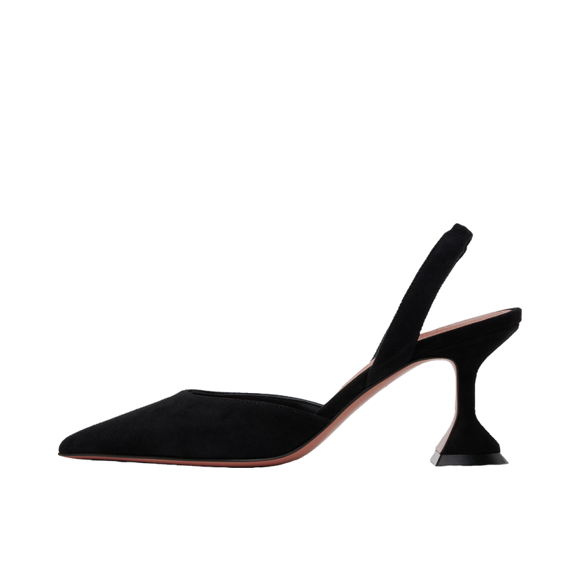 Sneakers och skor Amina Muaddi Suede Sling Heels Svart | HOLLI SLING 70 SUEDE