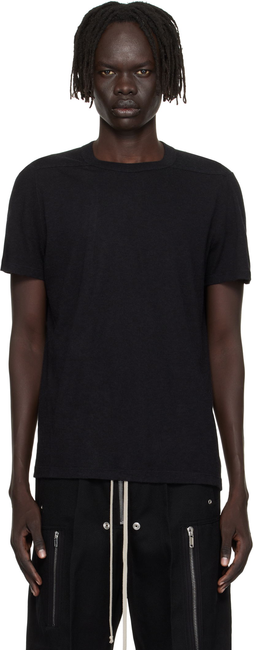 T-shirt Rick Owens Rick Owens Concordians Short Level T-Shirt Svart | RU02E1265 JR