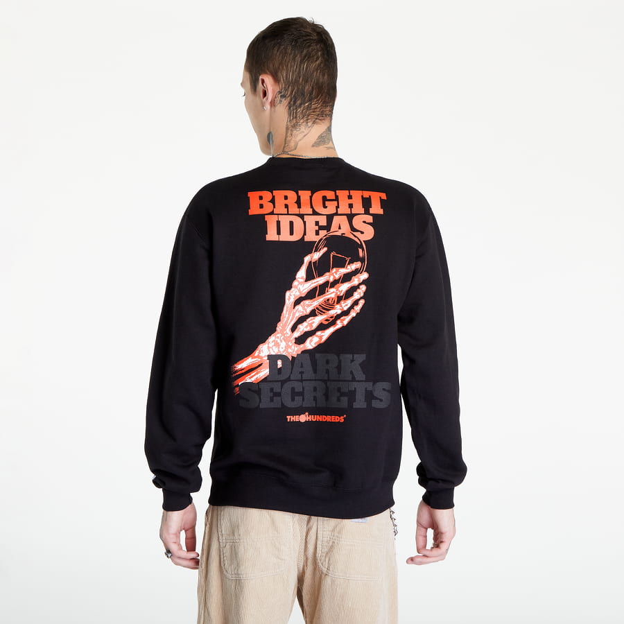 Sweatshirt THE HUNDREDS Bright Ideas Crewneck Sweatshirt Svart | T22F202038 BLK, 1