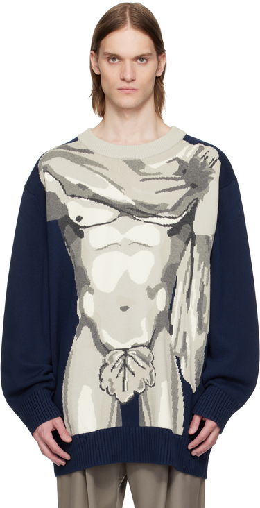 Sweater Charles Jeffrey Loverboy Charles Jeffrey LOVERBOY Bust Graphic Sweater Mörkblå | 54091001, 0