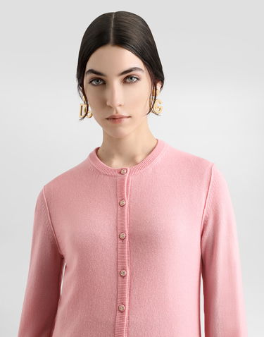 Sweater Dolce & Gabbana Dolce & Gabbana Cashmere Cardigan with Inside-Out Seams Rosa | FXV05TJBW0BF0473, 3