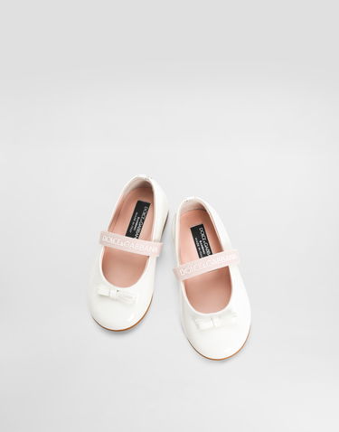 Tillbehör Dolce & Gabbana Dolce & Gabbana Patent Leather Ballet Flats First Steps (19-26) Vit | D20093A483187682, 3