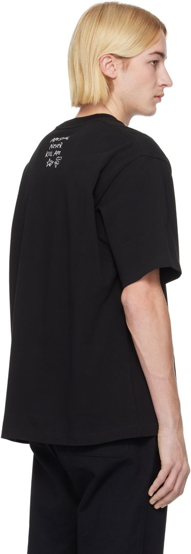 T-shirt BAPE Hand Drawn Logo Relaxed Fit T-Shirt Svart | 001TEK801334M, 2