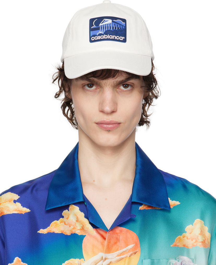 Keps Casablanca Casablanca Greek Temple Baseball Cap Vit | APS25-HAT-002-04