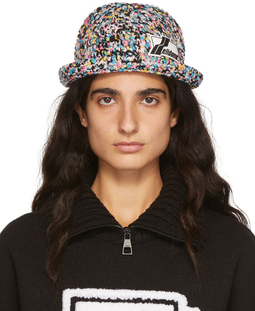 Hatt We11done We11done Crochet Logo Bucket Hat Flerfärgad | WD-KH1-22-650-U-WH