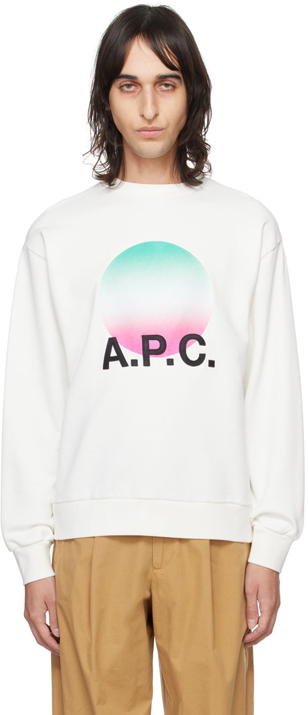 Sweatshirt A.P.C. Sunset Sweatshirt Vit | COEIP-H27905