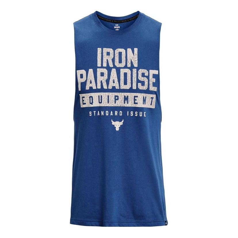Linne Under Armour Project Rock Iron Muscle Tank Blå | 1377290-471