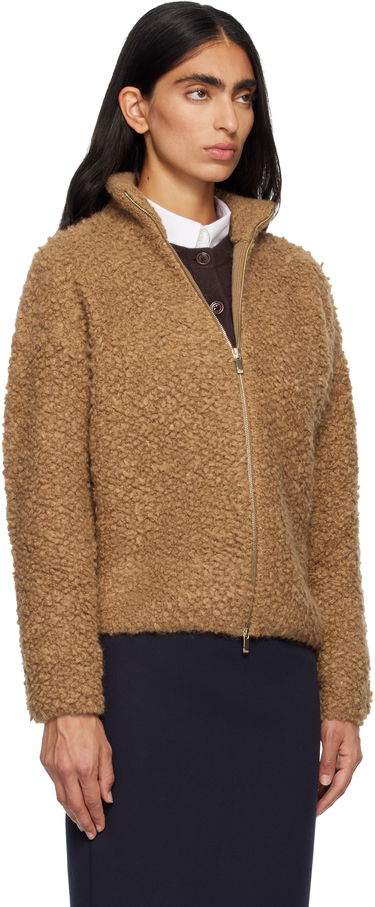 Sweater Max Mara Oggetti Teddy Full-Zip Cardigan Brun | 2526346062600, 1
