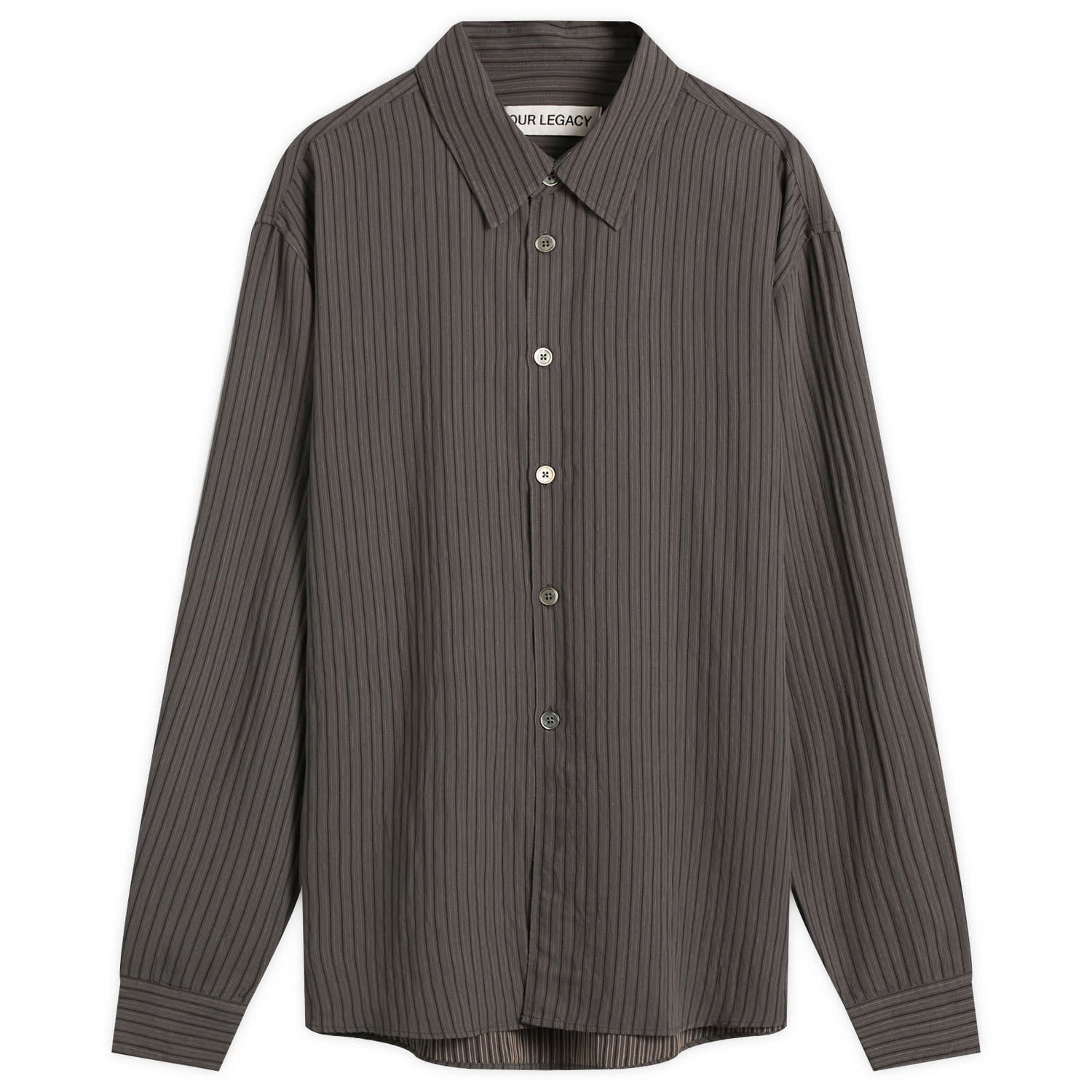 Skjorta OUR LEGACY Our Legacy Beyond Striped Ceremony Viscose Shirt Grå | M4252BIS, 1