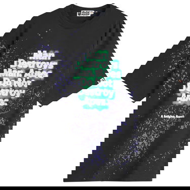 T-shirt BAPE Spray Print Slogan T-Shirt Svart | 001CSK801313M-BLK, 0