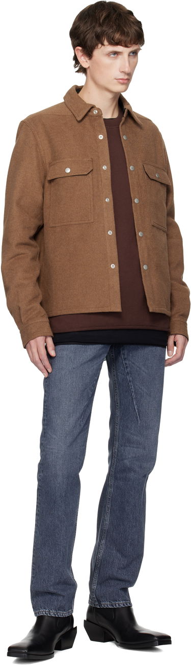 Jacka Rick Owens DRKSHDW Concordians Cropped Overshirt Brun | DL02E2299 CFRTJP, 3