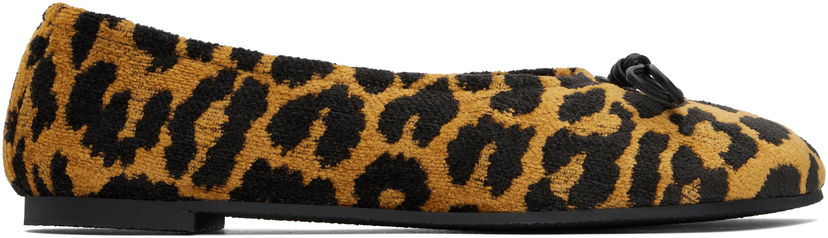Sneakers och skor Stella McCartney Ryder Leopard Ballerina Flats Brun | 810518AFACV0