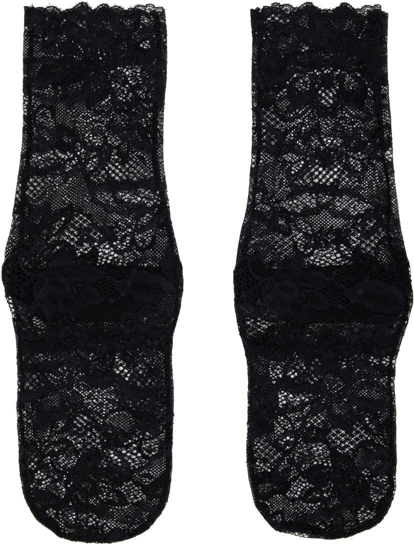 Strumpor UNDERCOVER UNDERCOVER Floral Lace Socks Svart | UC1E1L04