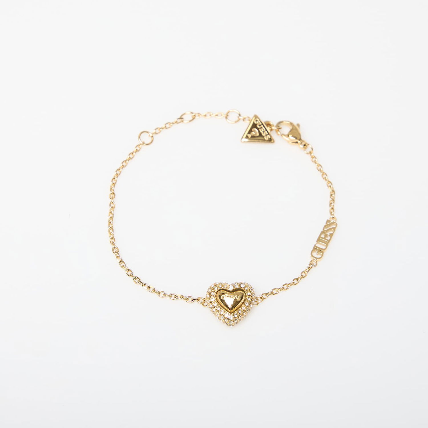 Armband GUESS Beloved Pave Heart Bracelet Gul | JUBB05022JW-GOLD, 0