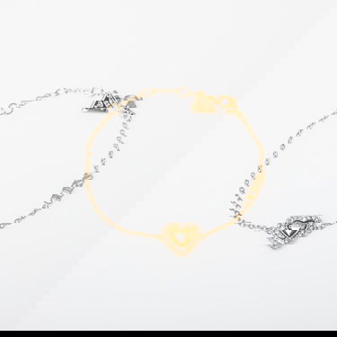 Armband GUESS Beloved Pave Heart Bracelet Gul | JUBB05022JW-GOLD, 0