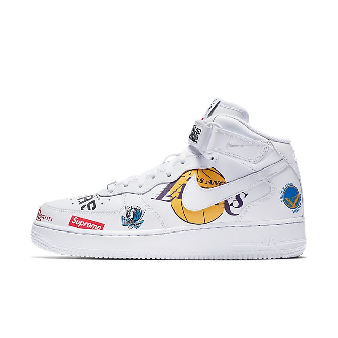 Sneakers och skor Nike Supreme x NBA x Air Force 1 Mid 07 Vit | AQ8017-100, 1