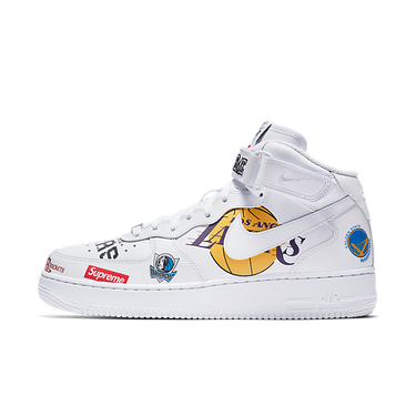 Sneakers och skor Nike Supreme x NBA x Air Force 1 Mid 07 Vit | AQ8017-100, 1