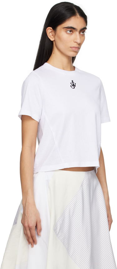 Crop top JW Anderson JW Anderson Anchor Logo Cropped T-Shirt Vit | JT0259-PG1715, 1