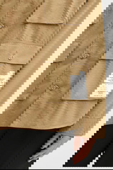 Skjorta Neighborhood NEIGHBORHOOD Utility Long Sleeve Shirt with Classic Collar, Regular Fit, Cotton Beige | 252AQNH.SHM04, 3