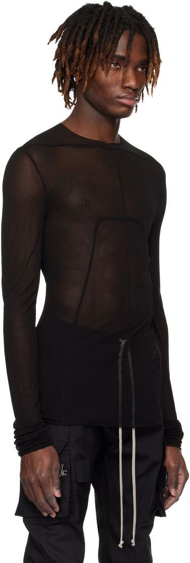 T-shirt Rick Owens Rick Owens Hollywood Edfu Mesh T-Shirt Svart | RU01E5271 JCR, 1