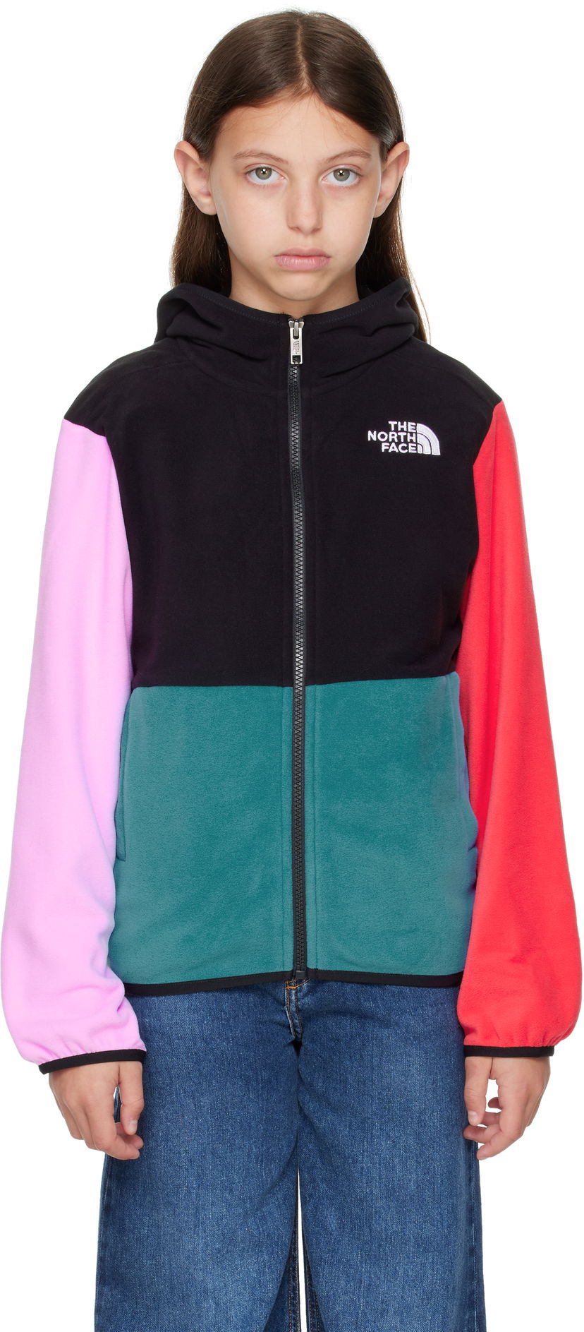 Jacka The North Face Kids' Glacier Full-Zip Hooded Fleece Jacket Flerfärgad | NF0A8AZK