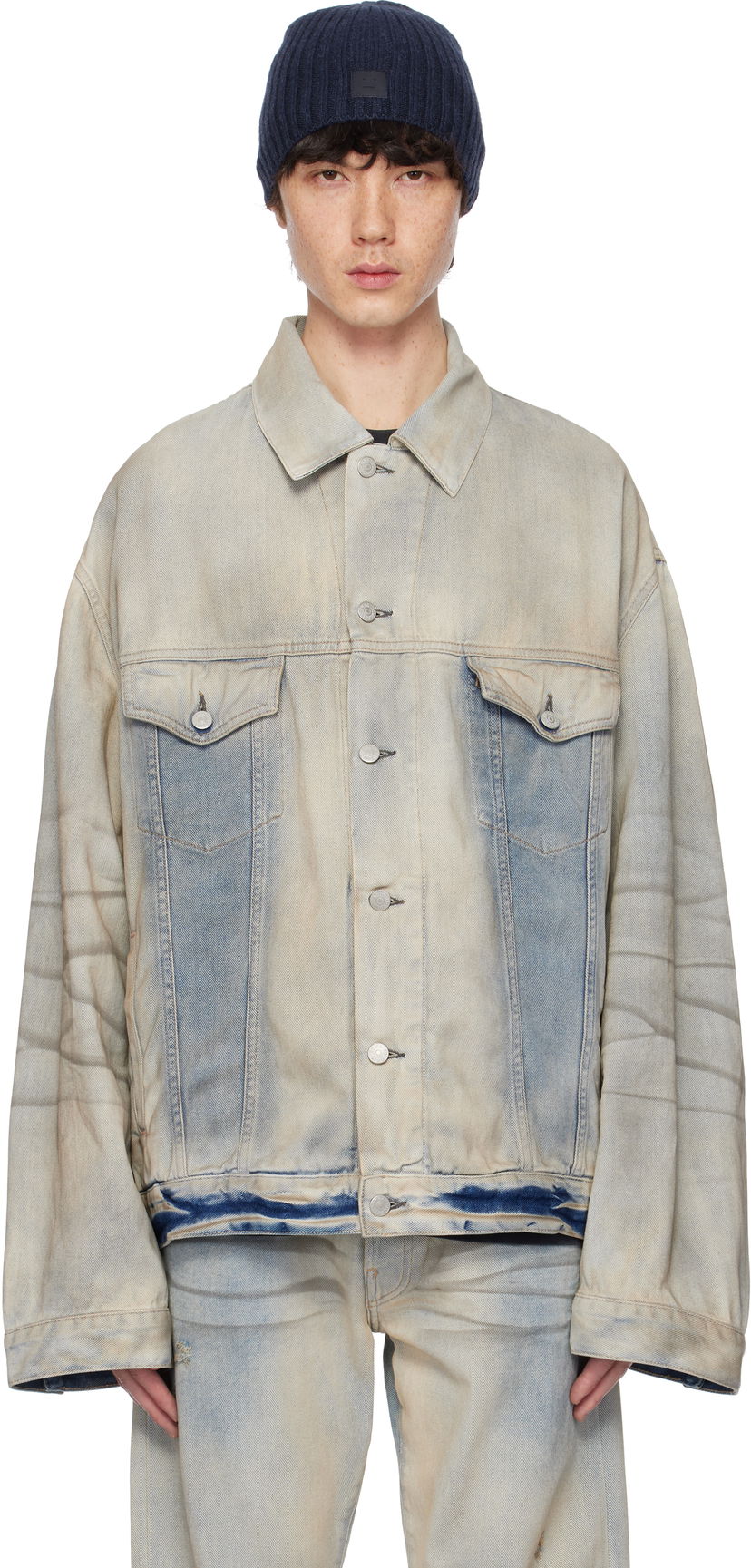 Jacka Acne Studios Acne Studios Oversized Denim Jacket Blå | C90191-