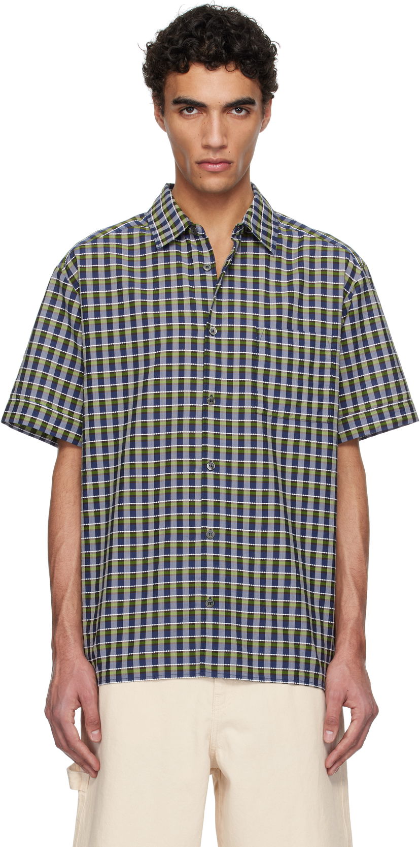 Skjorta A.P.C. A.P.C. Ross Plaid Short-Sleeve Shirt Flerfärgad | COHGA-H12541