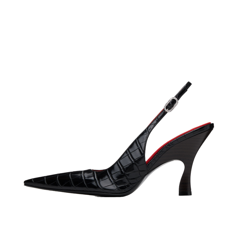 Sneakers och skor Stella McCartney Elsa Pointed Toe Slingback Heels Svart | 810524AP0AU0