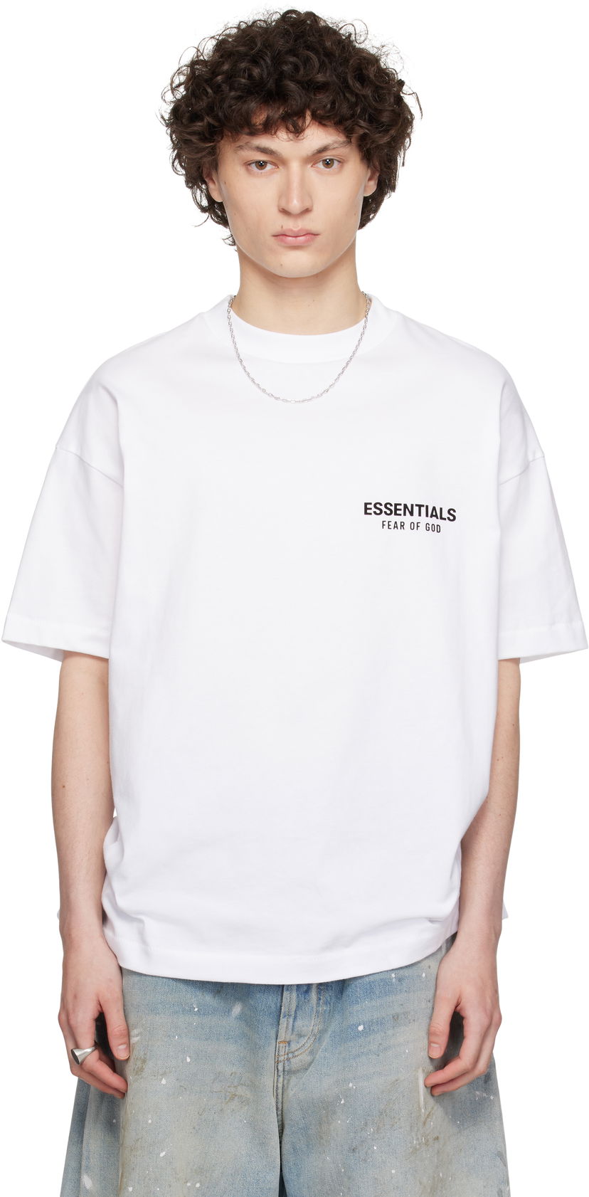 T-shirt Fear of God ESSENTIALS Classic Short Sleeve T-Shirt Vit | 125AS254192F