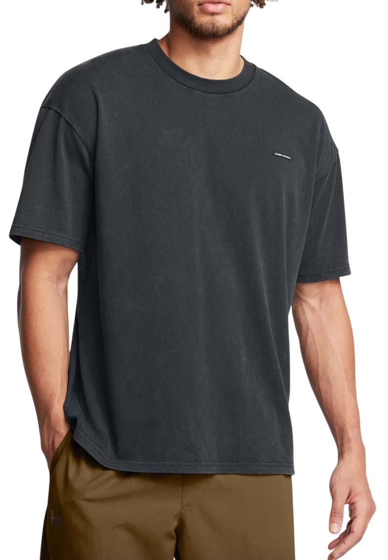 T-shirt Under Armour HW OS LOGO WASH T-Shirt Svart | 1389147-001