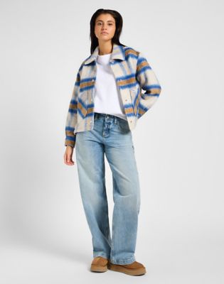 Jacka Lee Lee Cropped Wool Jacket Size XS Flerfärgad | 112355153, 1