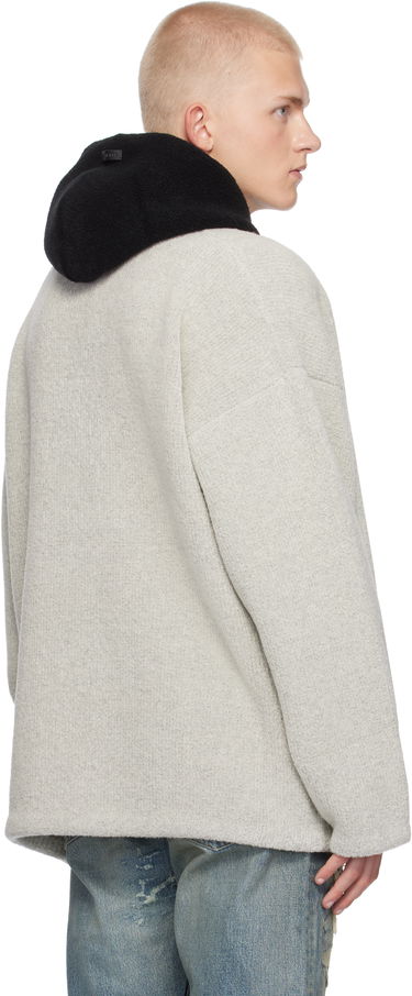 Sweatshirt Fear of God Fear of God Merino Boucle Polo Hoodie Grå | FG24FW20-736WBO, 2