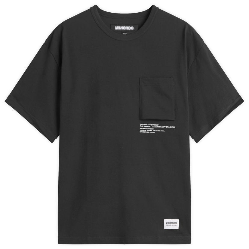 T-shirt Neighborhood Sheltech Pocket T-Shirt, Size Large Svart | 251BWNH-CSM01-BLK