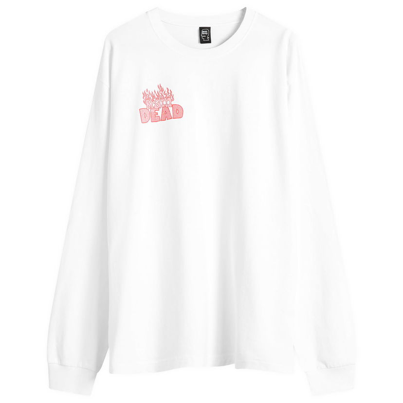 T-shirt Brain Dead Brain Dead Judgement Long Sleeve T-Shirt, Size Large Vit | BDP25T010044-WHT