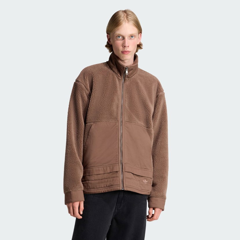 Jacka adidas Performance Premium Essentials Polar Fleece Zip-Up Jacket Brun | JW3510