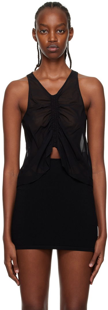 Linne Dion Lee Dion Lee Shirred Tank Top Svart | C3066P22, 0